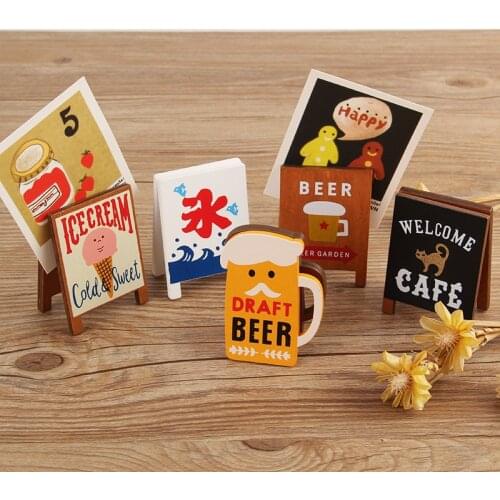 Creative Cute Poster Board Wooden Note Folder Photo Clip Table Number Stand Desktop Decoration Photography Props Party Supplies