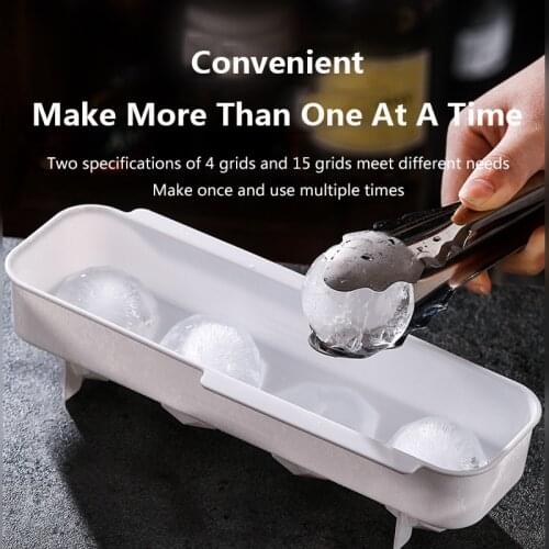 Round Ice Cube Tray Silicone Ice Cube Maker Mold With Lids For Ice Cream Party Whiskey Cocktail Cold Drink Home Kitchen Cocina