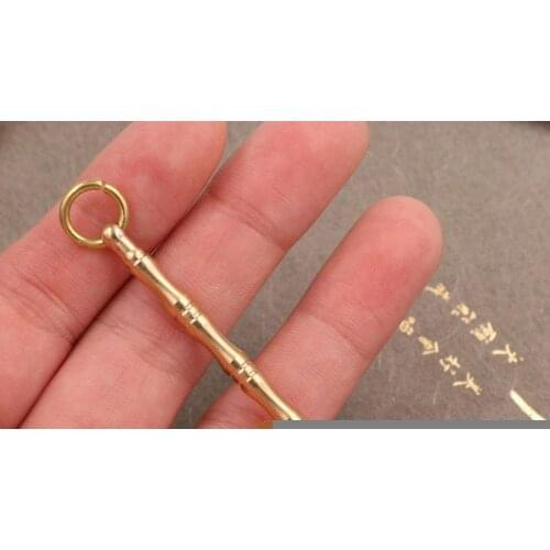 Sell brass one by one Creative Ear Pick Keychain Pendant Accessories Small Ornaments Hand Casting Personalized Pi Copperwar E5T3