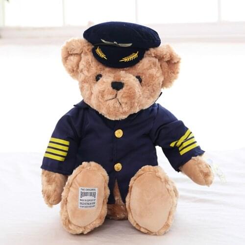 Air force bear Children Plush Toy Captain Teddy Bear Birthday Gift kid baby stuffed toy