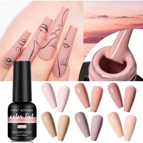 8ml Color Gel Nail Polish Hybrid Gel Polish Need Matte Effect No Wipe Top Soak Off UV LED Nail Lacquer Color Gel Varnish
