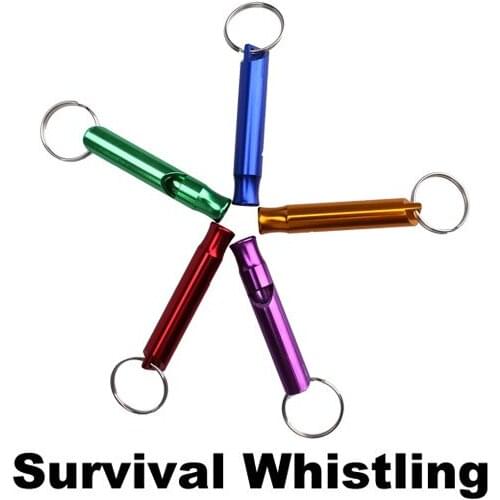 Outdoor Metal Multifunction Whistle Pendant With Keychain Keyring For Survival Call Emergency Tools Adventure Camping Accessorie
