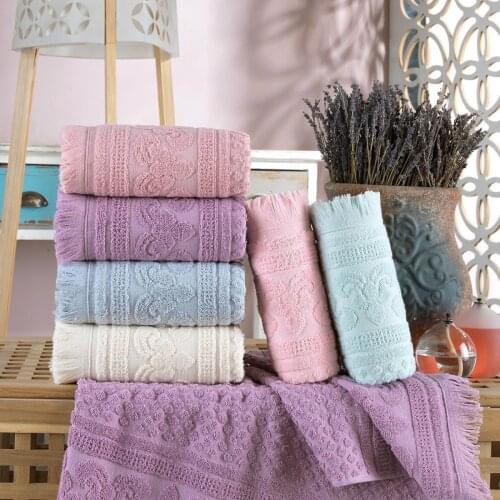 Hand towel Premium Set bathroom 100 cotton high water absorption soft and solmaya durable (6 hand towel set) New