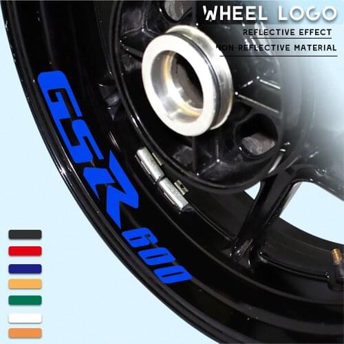New motorcycle wheel sticker waterproof reflective wheel decals rim decoration logo for SUZUKI GSR600 gsr 600