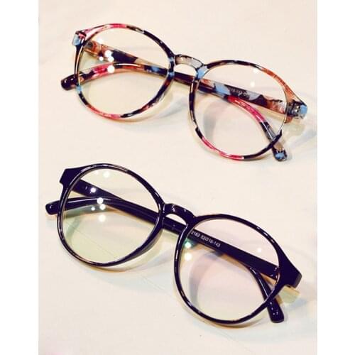 Retro Fashion Vintage Glasses Women Clear Lens Eyewear Oval Nerd Glass Frame Attractive Party Selfie Pose Lady Soild Glasses