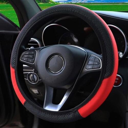 Universal Car Steering Wheel Braid High Quality Leather Anti-Slip Car Steering Wheel Cover Car-styling Auto Accessories