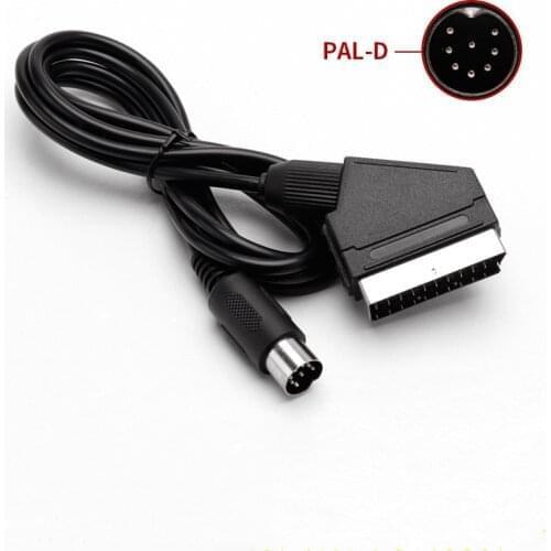Pal V-Pin RGB AV TV Cable Lead Scart for Sega Mega Drive 1 Master System