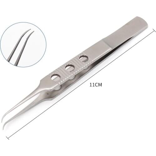 Ophthalmology Double Eyelid Tweezers 11cm Fat Extraction Straight Hook Tweezers Plastic Tweezers Tie Line Tweezers Ligation Twee