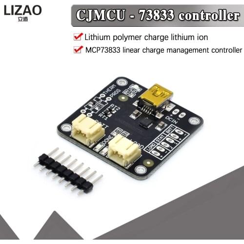 CJMCU-73833 MCP73833 Linear Charge Management Controller Board Lithium Polymer Charger Lithium Ion Battery Module