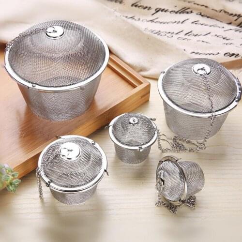 Tea Ball Infuser Stainless Steel Reusable Spice Infuser Ball Cooking Infuser Mesh Infuser Tea Filter Strainers Kitchen Tools