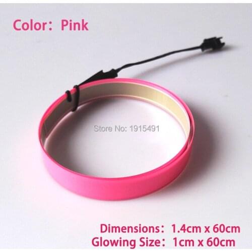 Hot sale 8 Colors Select 1.4X60CM EL Tape EL wire LED Strip For dispaly,model, Car Interior Decoration Not Including Drivers