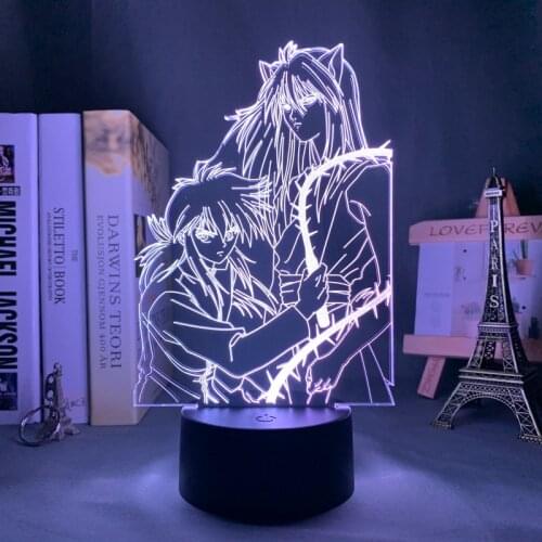 Yu Yu Hakusho Hiei Led Night Light for Bedroom Decor Gift Nightlight Anime 3d Lamp Kuronue Yu Yu Hakusho