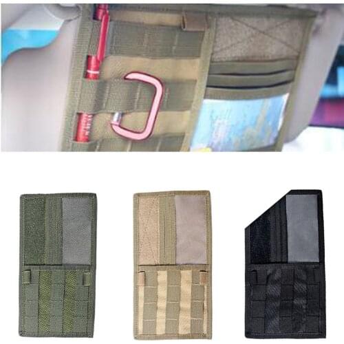 Tactical MOLLE Car Sun Visor Bag Truck Vehicle Visor Panel Organizer CD Bag Holder Pouch Auto Accessories