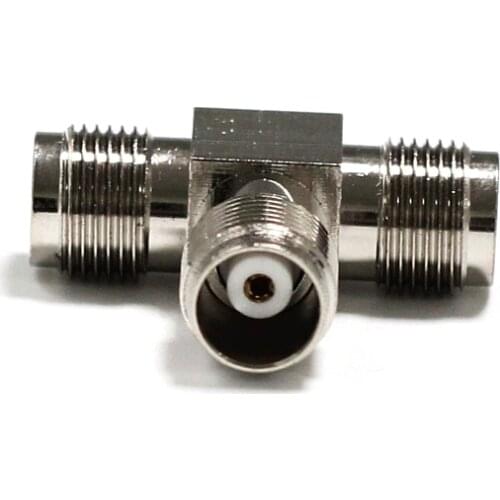 1pc TNC female jack switch 2*TNC female jack T Type splitter RF Coax Adapter convertor straight Nickelplated NEW wholesale
