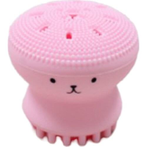 Creative Silicone Small Cute Octopus Facial Cleaning Brush Pore Cleaner Beauty Instrument Face Washing Exfoliating