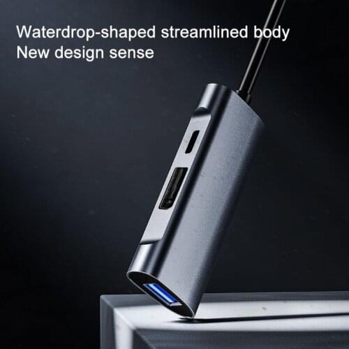 20CB Multi-Ports Type C USB Hub 3in1 USB2.0 Interface 4K 60Hz DisplayPort 480Mbps Fast Docking Station 60W PD Charging Dock