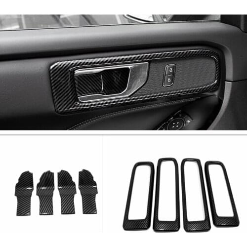 For Ford Explorer 2020 Carbon Fiber Car Inner Door Handle Bowl Cover trim 8pcs Car modification