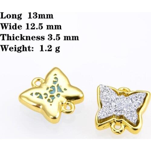 10pcs/pack Butterfly Crystal Bud Jewelry Connector Used to make bracelet necklace earrings handmade accessories