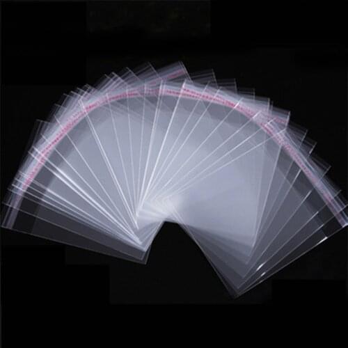 100pcs/lot Wholesale Transparent Adhesive Self Seal Storage Pouches Multi Size Clear Plastic OPP Bags For Jewelry Packaging