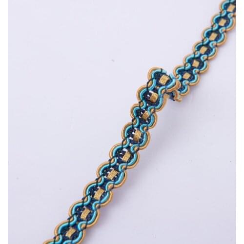 12Yards Lace Ribbon Curtain Lamp 1.2CM Wide Sofa Pillow Edge Tapestry Braid Lace Trim Fringe DIY Accessories For Sewing