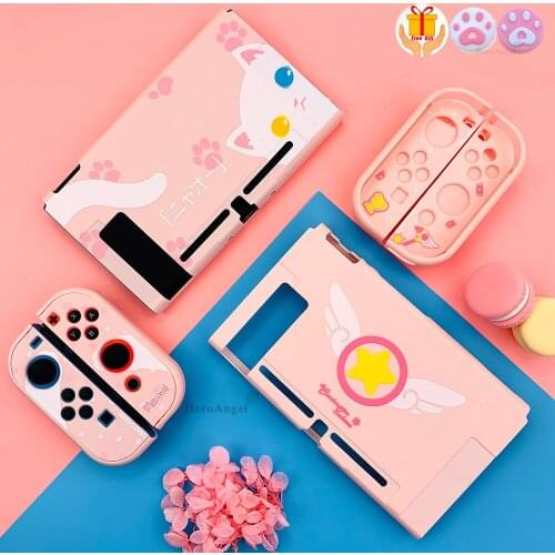 2021 Colorful Cute For Switch Protective Shell PC Split Hard Cover Shell Pink NS Game Console Case For Nintendo Switch Access