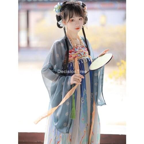 2021 women cosplay fairy costume hanfu clothing chinese traditional ancient stage dress chinese national folk dance costume