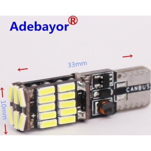 52pcs t10 w5w canbus car interior light 194 501 led 26 4014 SMD Instrument Lights bulb lamp dome light no error 12V 6000K 24v