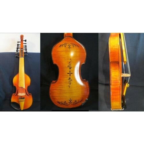 Baroque style SONG master 7x7 strings 14" Viola d'Amore ,carving back #14102
