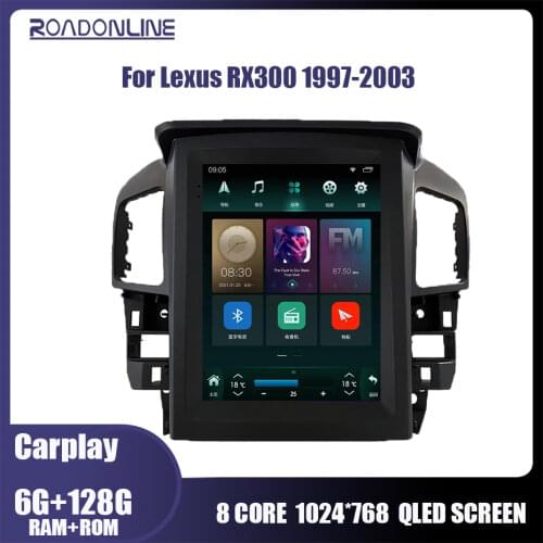 6G 128G Car Radio For Lexus RX300 1997-2003 Toyota Harrier 1998 Android 10 Multimedia Video GPS Navigation No 2 Din DVD Player