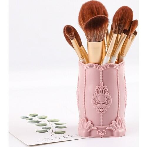Retro Makeup Brushes Toothbrush Holder Vanity Cosmetic Pen Storage Organizer