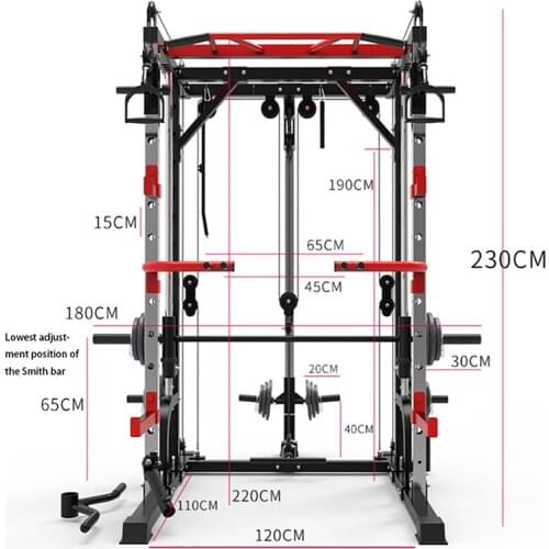 For Both Man And Woman Gym-specific Frame Squat Rack Multi-function Weight Bed Bench Comprehensive Training Frame