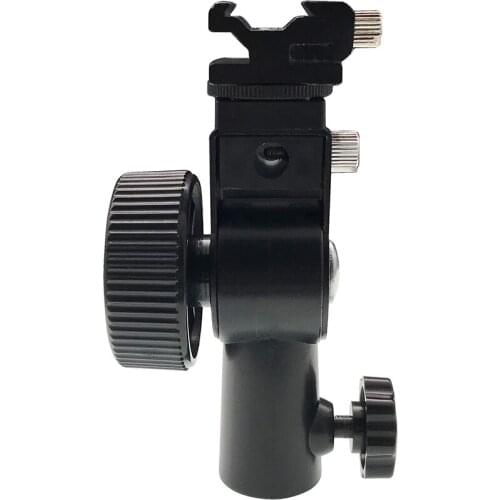E-Type Universal Camera Flash Speedlite Mount Swivel Light Stand Bracket with Umbrella Reflector Holder for DSLR Camera