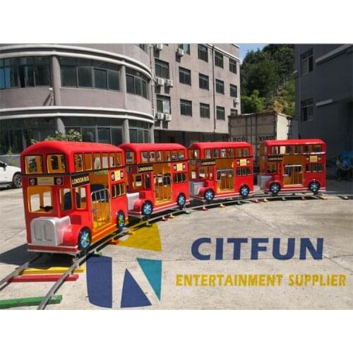 High Quality Red London Bus Amusement Park Electric train for sale with CE certificate HC-004C