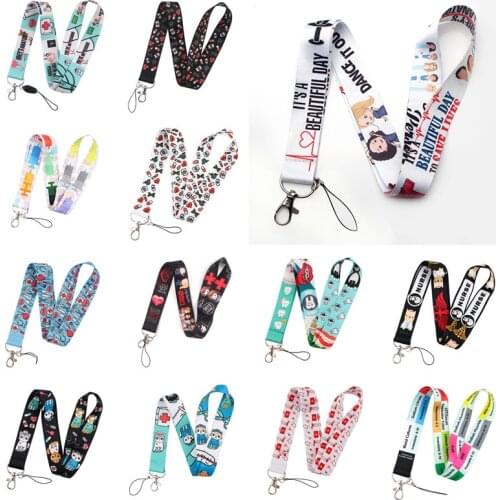 Greys Anatomy Lanyard Keychain Cartoon Phone Lanyard Women Strap Neck Lanyards for ID Card Keys Doctors nurse gifts