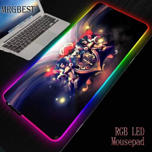 MRGBEST League of Legends Anime RGB Gaming Computer Large Xl Locked Mouse Pad Led Mause Backlit Player Desktop Keyboard Mousemat