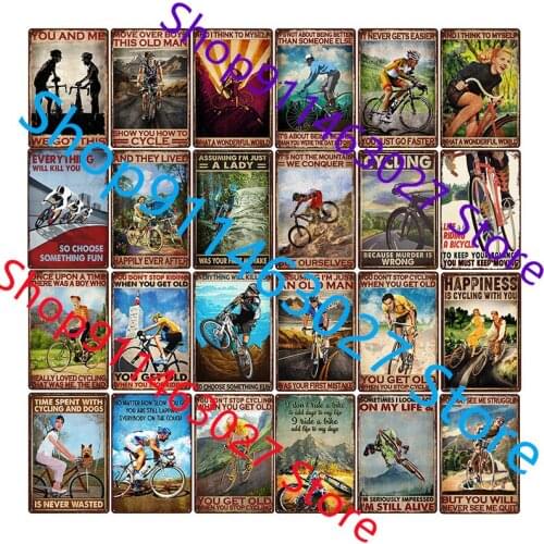 Cycling Vintage You and Me We Got This Tin Signs Shabby Chic Plate Wall Art Poster Home Bar Pub Room Wall Signs