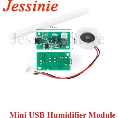 2PCS Mini USB Humidifier Module DIY Kits Mist Maker Driver Circuit Board Fogger Atomization Film Atomizer Sheet Mini Oscillating