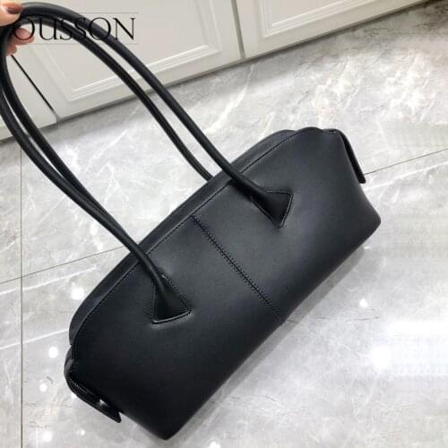 2021 New Handle Bag Women Retro Underarm Bag High Quality Leather Shoulder Bag Exquisite Female Baguette Bag