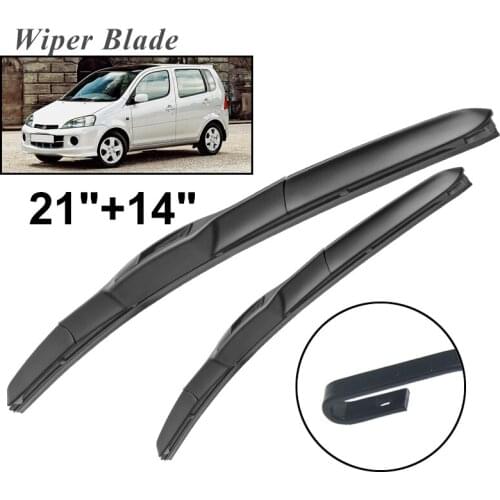 Okowiper RHD & LHD Front Wiper Blades For Daihatsu YRV 2001 - 2004 Windshield Windscreen Front Window 21"+14"