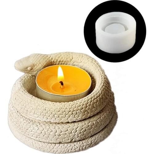 Resin Candle Holder Mold For Candles Soap Casting Snake Molds Handcrafts Making Candlestick Decration Resin Art Supplies