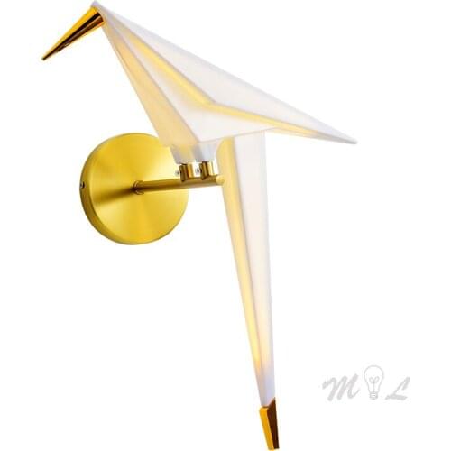 Modern Acrylic Bird Lamp Art Deco Home Light Wall Sconces Led Lamps for Bedroom Living Room Beside Wall+lamps Creative Bird Lamp