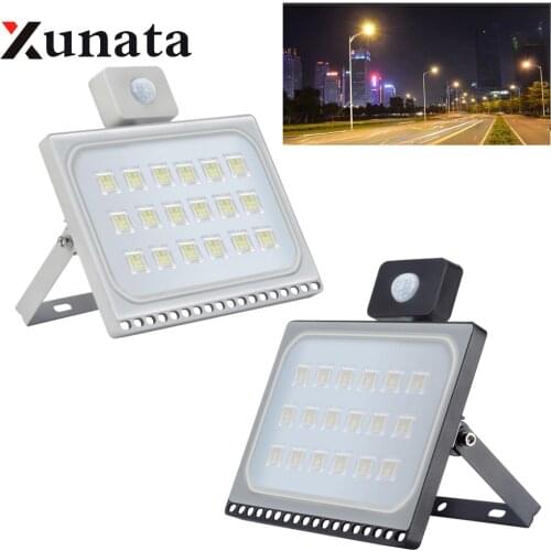 LED Flood Light 20W 30W 50W 100W Induction Reflector Floodlight Street Light Waterproof Outdoor Garden Lighting Spotlight 220V