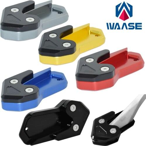 WAASE Motorcycle Parts Kickstand Side Stand Extension Base Enlarger Plate Pad for KYMCO AK 550 AK550 2016 2017 2018 2019 2020