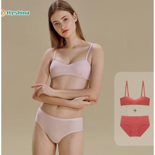 Modal Small Brassiere Womens Suit Student Beauty Back No Steel Ring Bra Thin Cup Retro Bra Girl Cup Cotton