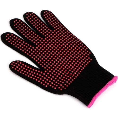 1Pc Dual Use Hair Straightener Curler Hairdressing Heat Resistant Finger Glove Thermal Styling Gloves Salon Tools