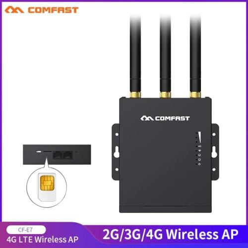 2.4G Outdoor Wifi Router plug&play 4G LTE Modem With SIM Card Slot Wireless Access Point With 3*5dBi Omnidirectional antennas