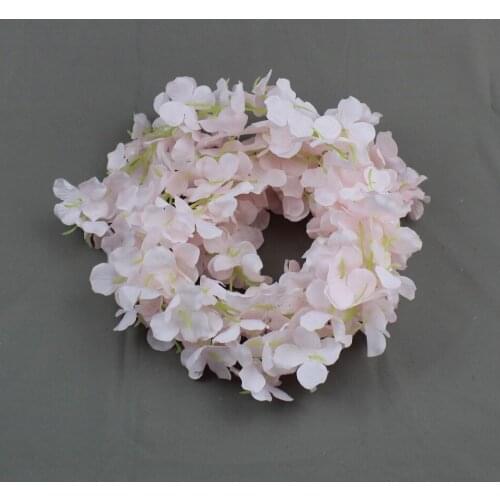 2M Flower Rattan String Silk Flower Hydrangea Artificial Flowers for Home Wedding Decoration Hanging Garland Decoration