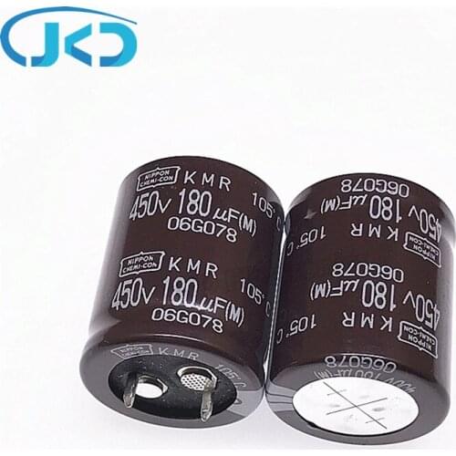 2pcs/Lot 180UF 450V Japan NCC KMR Series 25*30mm Low ESR Long Life 450V180UF Aluminum Electrolytic Capacitor NIPPON CHEMI-CON