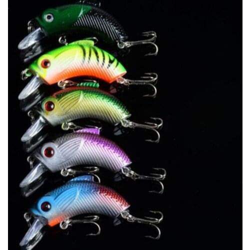 5Pcs Minnow Hard Fish Bait 5.5cm 9g Crankbait Swimbait Wobbler Lure Bass Fishing Tackle
