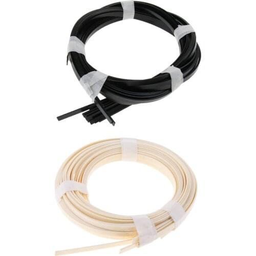 10pcs ABS Acoustic Guitar Binding Purfling Strip Body Edge Inlay Parts